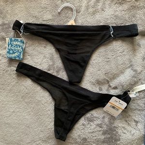 2 black mesh free people panties
